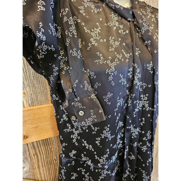 Natalia Tie Neck Dress equipment dress size XS classic floral midi EUC tiered _ - Picture 3 of 8